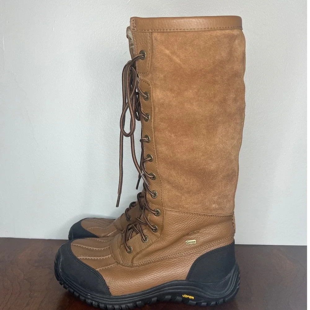 UGG Adirondack Tall Snow Boot Chestnut Women's Size 9 Waterproof Vibram 5498